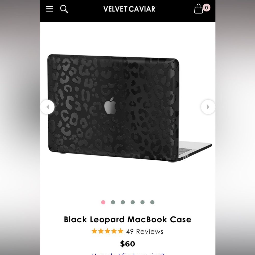 Velvet Caviar Black Leopard MacBook case 14.2” NWT